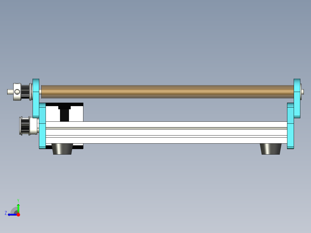 旋转轴数控二氧化碳瓶雕刻机玻璃激光雕刻右视图