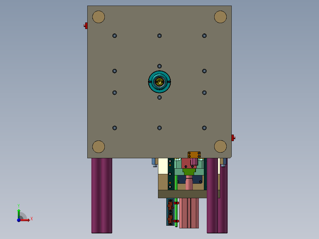 出口模具前视图