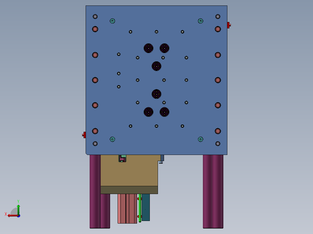 出口模具后视图