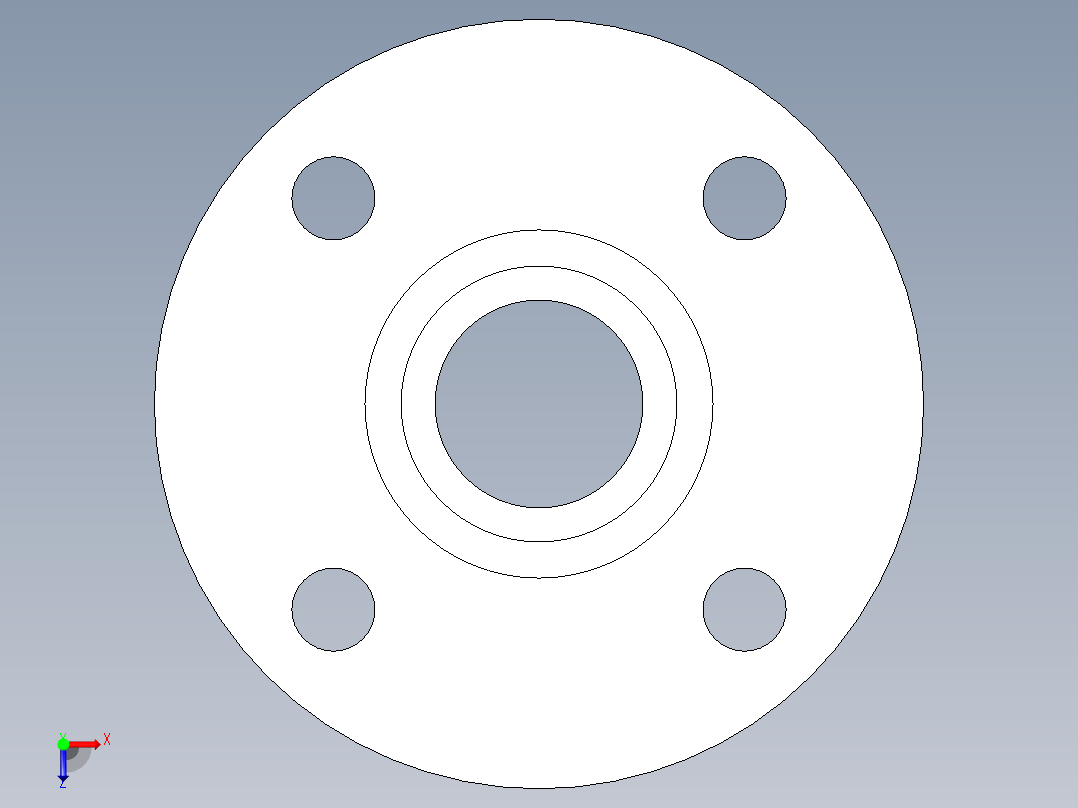 CPVC管件28-Sch80_Flange Vanstone_SPIG_9856-012_1.25in俯视图