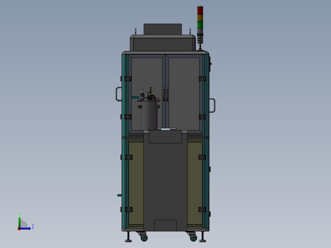 眼睛镜片点胶烘烤流水线左视图