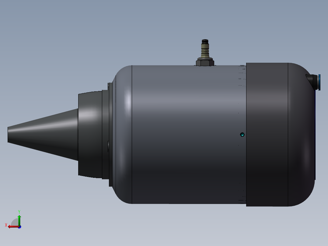 喷射引擎后视图