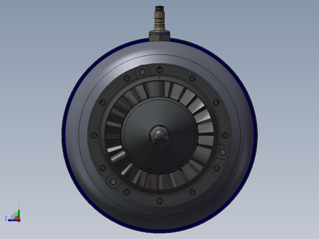 喷射引擎右视图