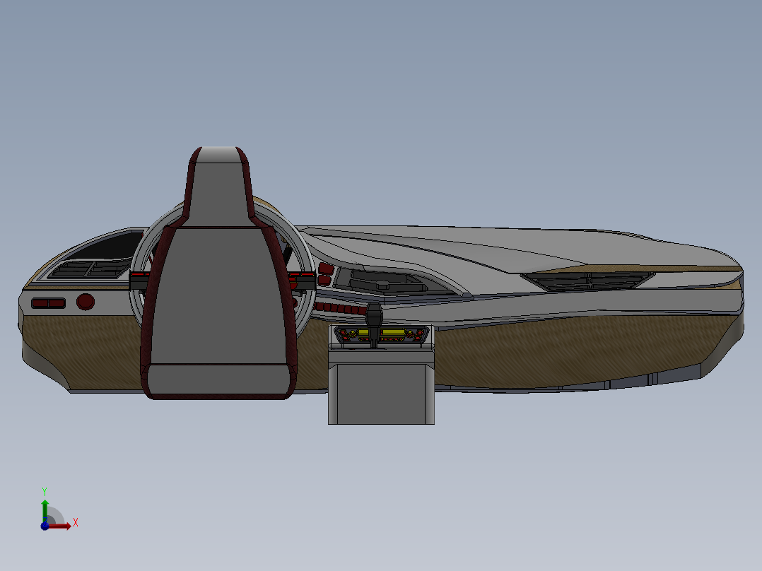 汽车内饰前视图