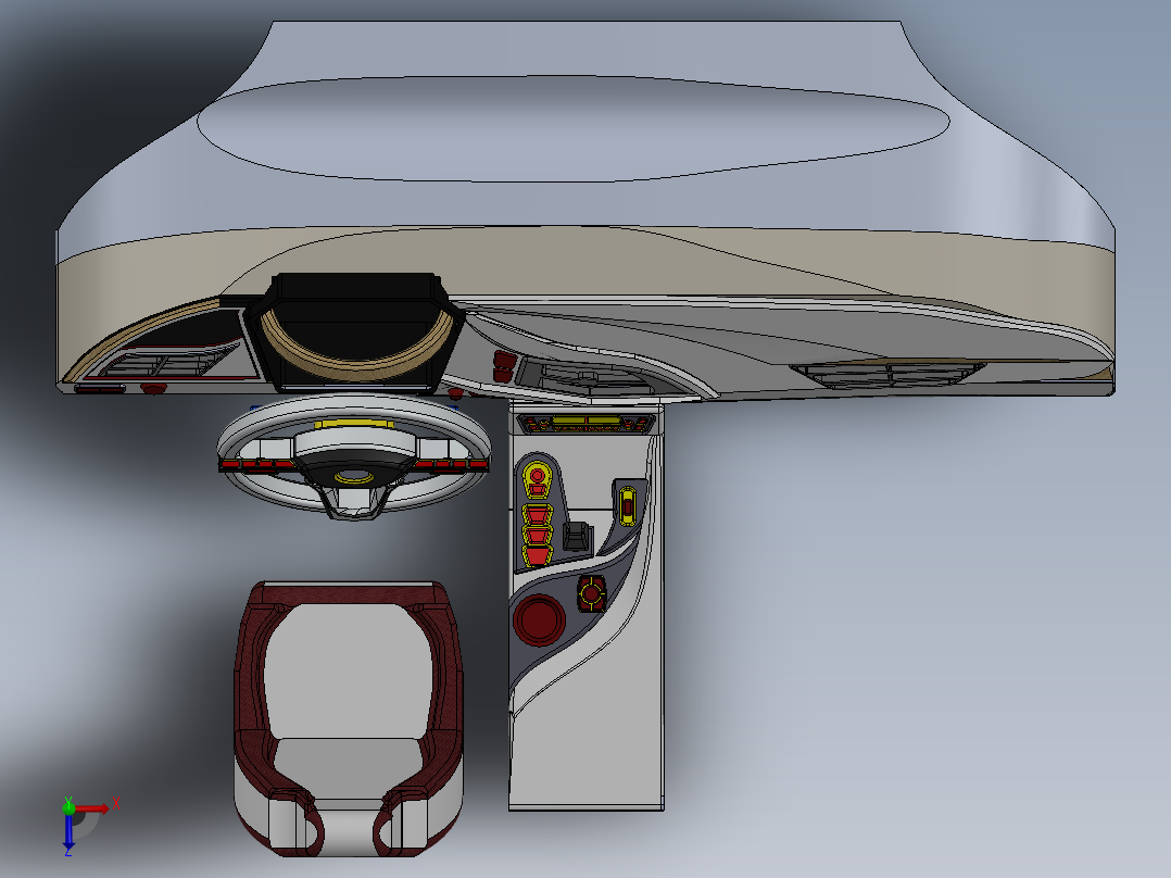 汽车内饰俯视图