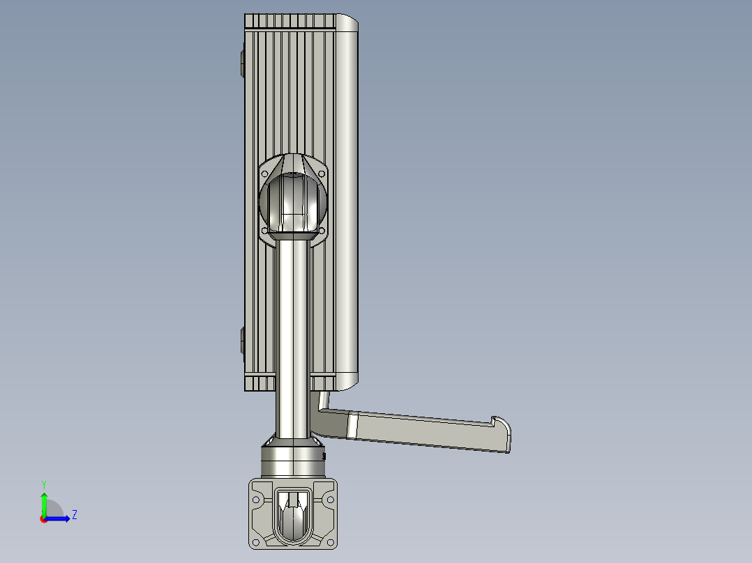 悬臂控制操控箱键盘支架-L3-垂直墙座-转角-固定底座-300-200左视图