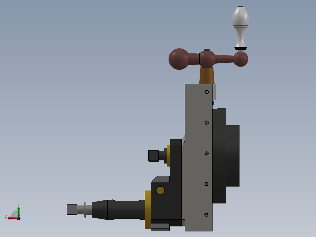工具头的成型机后视图