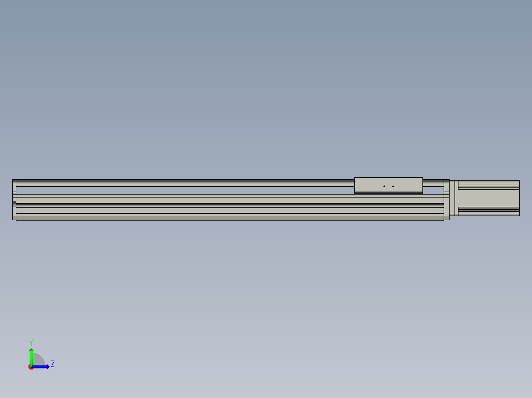 东锦丝杆传动-直线滑台模组DH170-C-L10-S700-BC-P750W-C3左视图