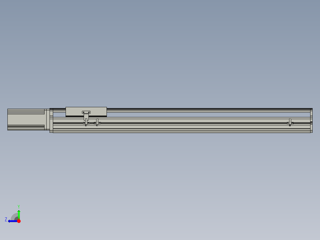东锦丝杆传动-直线滑台模组DH170-C-L10-S700-BC-P750W-C3右视图