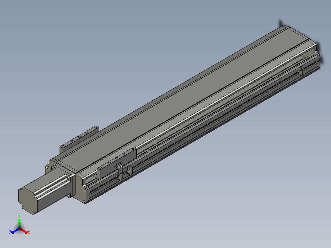 东锦丝杆传动-直线滑台模组DH170-C-L10-S700-BC-P750W-C3正等轴测图