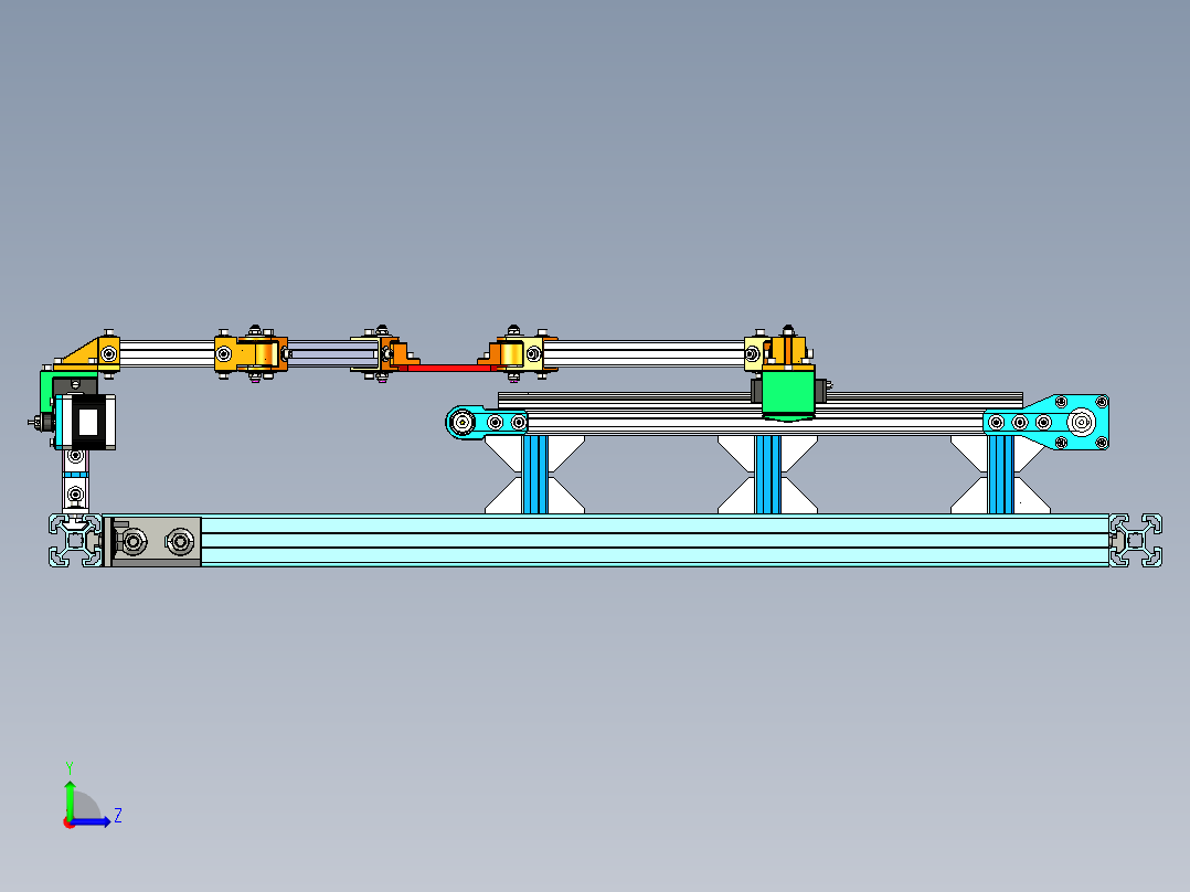 并联机器人3-dof-parallel-robot STP左视图