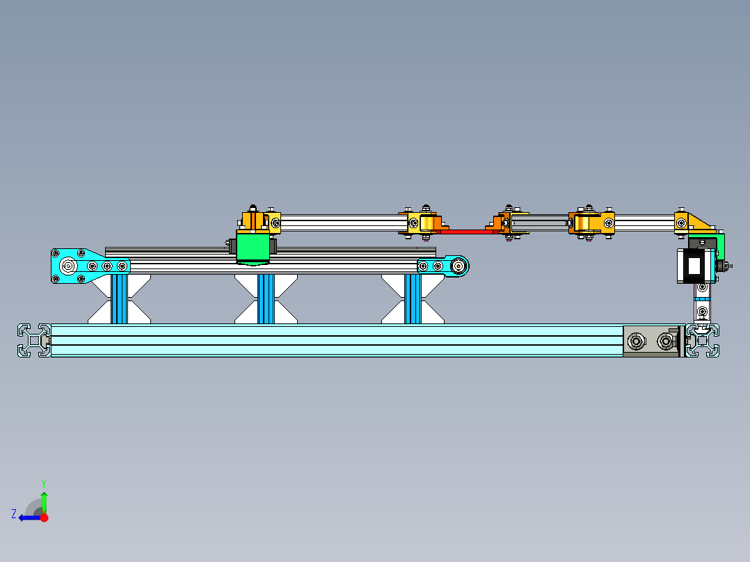 并联机器人3-dof-parallel-robot STP右视图