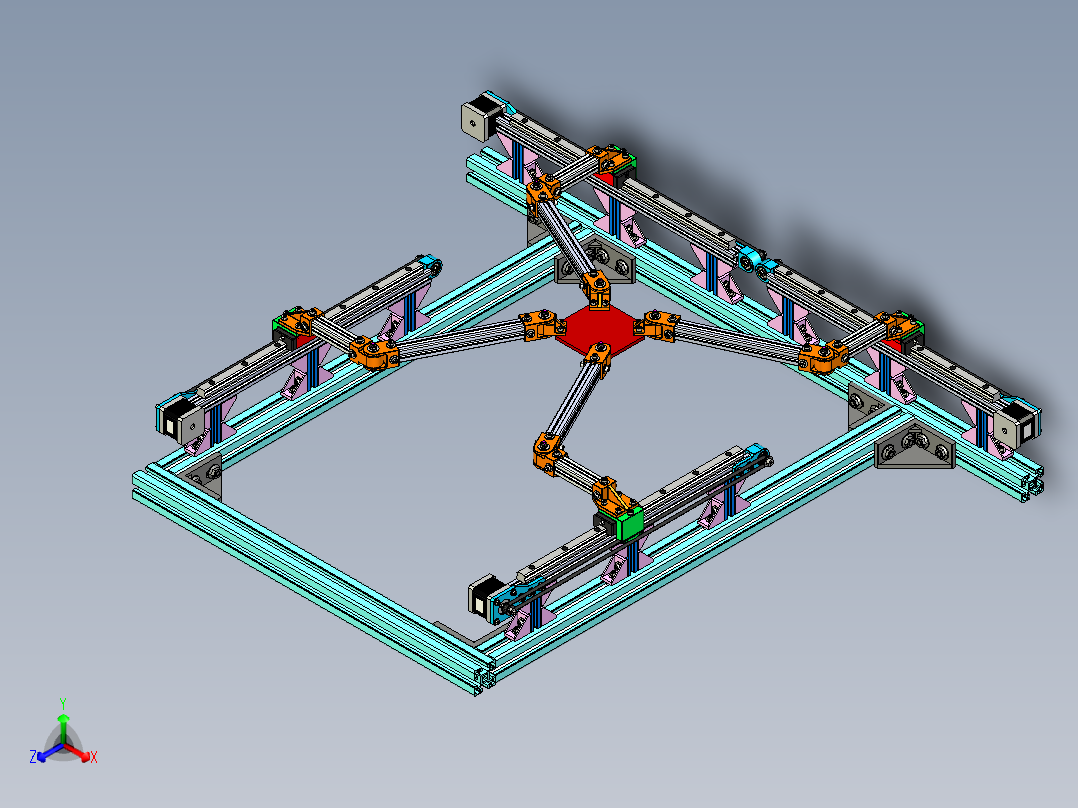 并联机器人3-dof-parallel-robot STP正等轴测图