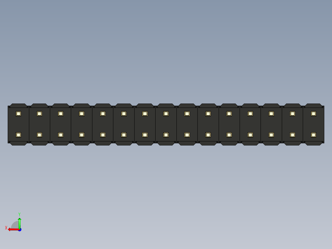 彩色公头100mil（2.54mm）系列-DS1021_black_2x15p_100mil_Type5_rev1.0后视图