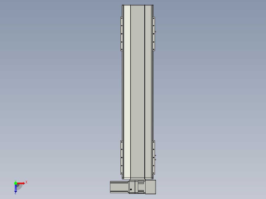 直线模组LHB21-L40-S800-RU设计图纸俯视图