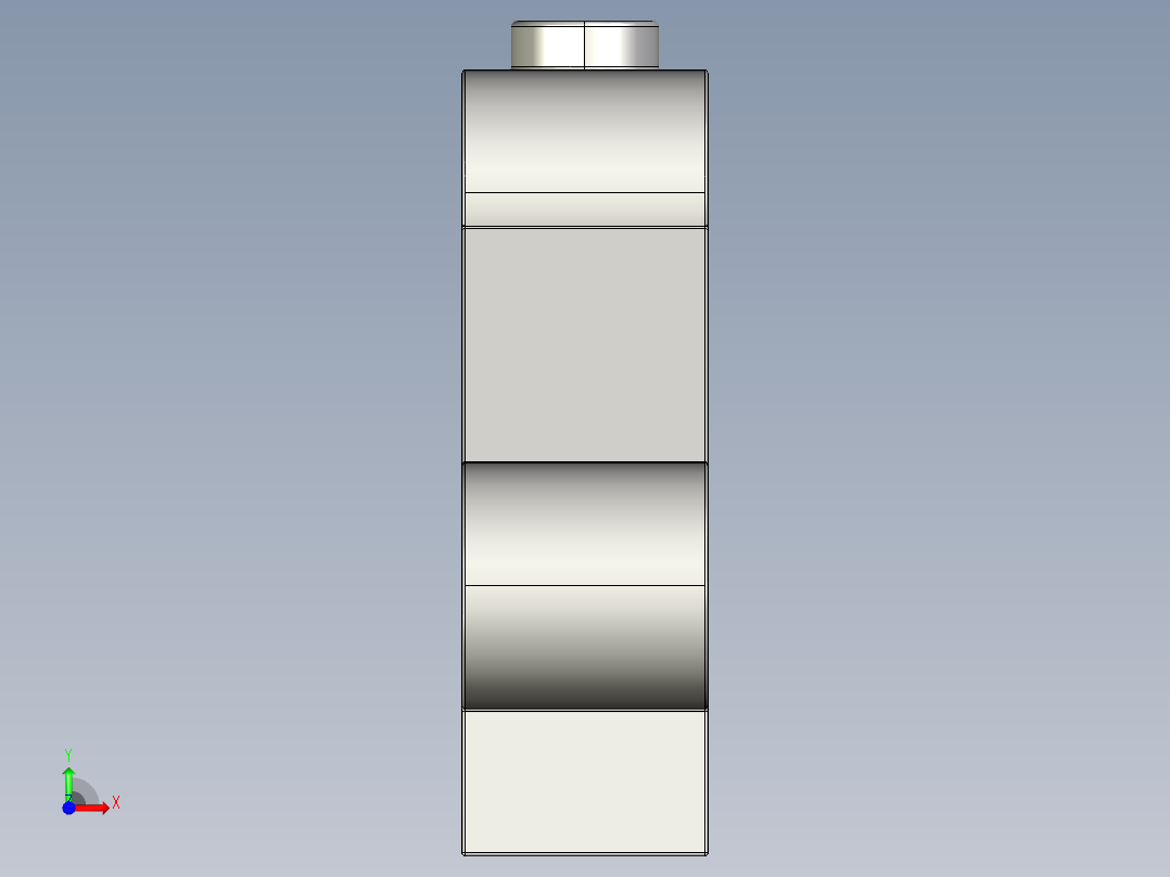 气缸电机-32333 Medium Stone Technic Engine Block 1 x 5 x 3前视图