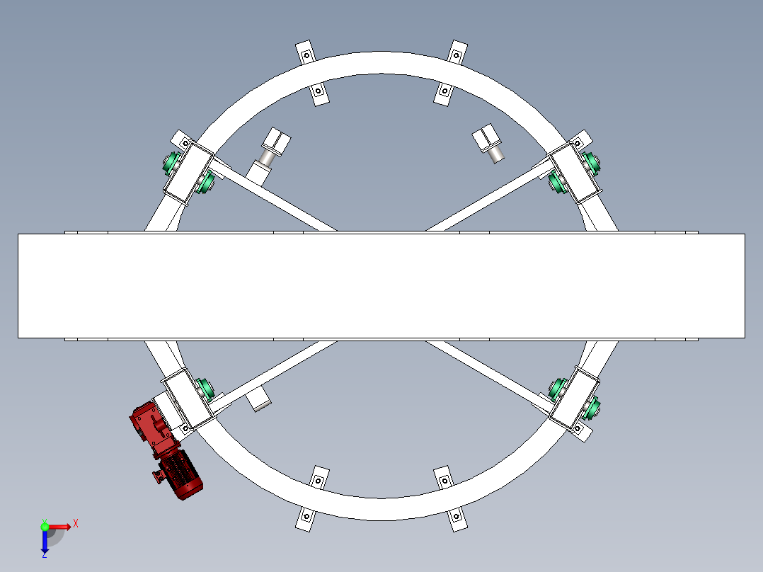 旋转机构结构设计三维(1)俯视图