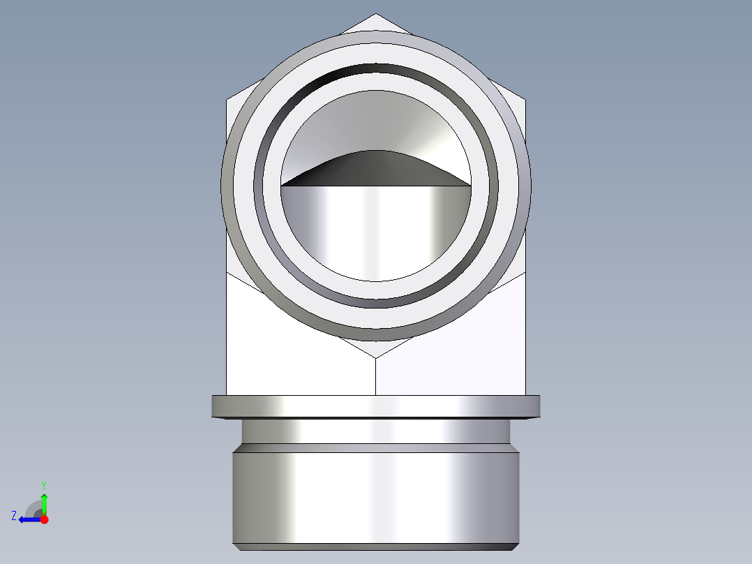 卡套式工业通用硬管接头EO_Male_stud_elbow_WE38SMCFX右视图