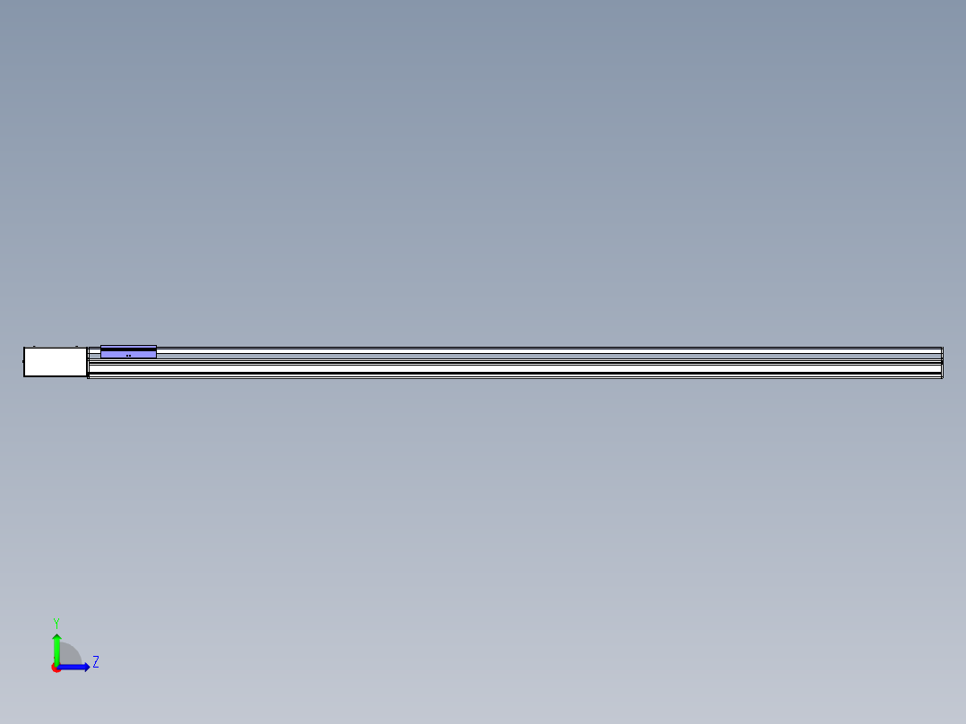同步带滑台-半封闭B17H-L50-S2200-L-P75-D3左视图