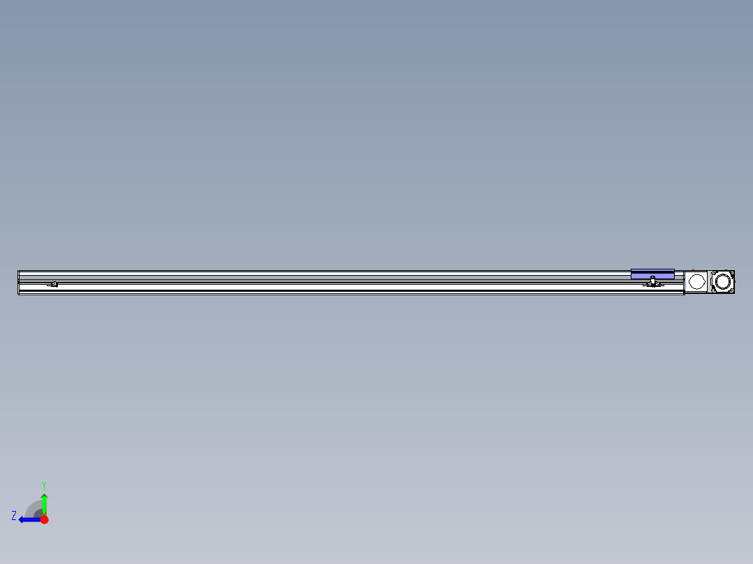 同步带滑台-半封闭B17H-L50-S2200-L-P75-D3右视图