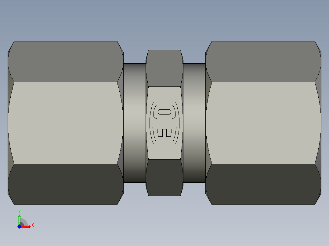 卡套式工业通用硬管接头EO Union G10L71前视图