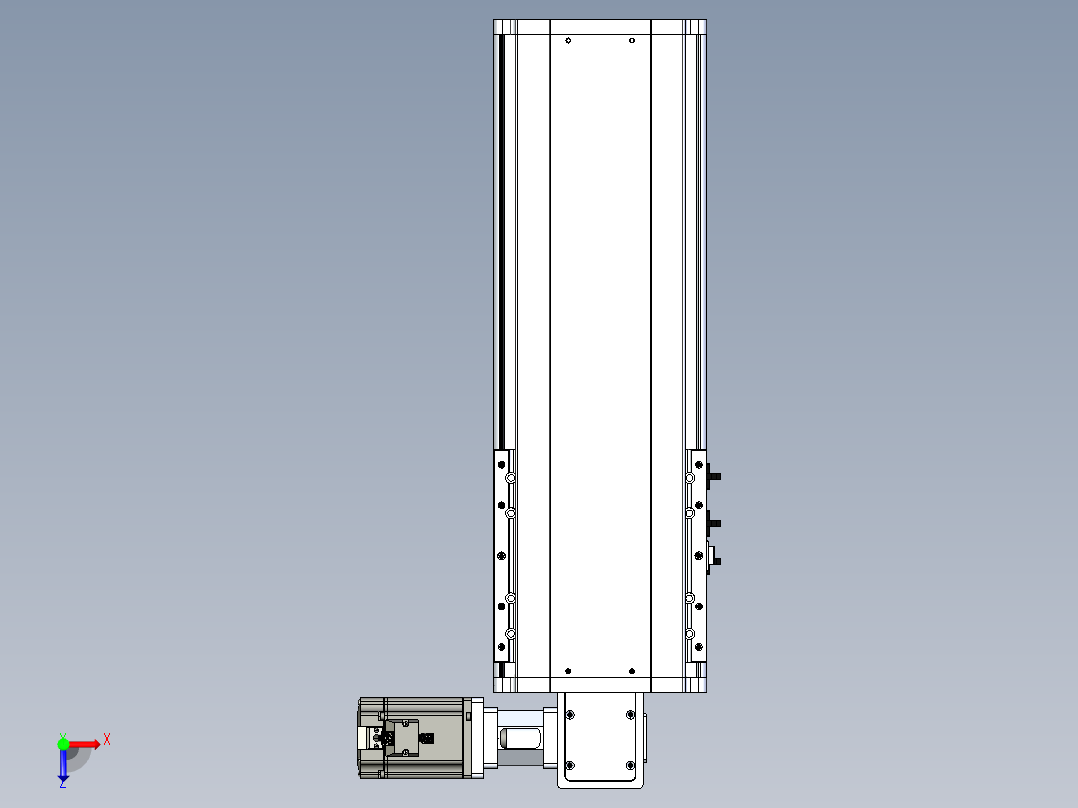 东锦同步带传动-直线滑台模组DH210B-L150-S300-BL-P750W-C3俯视图