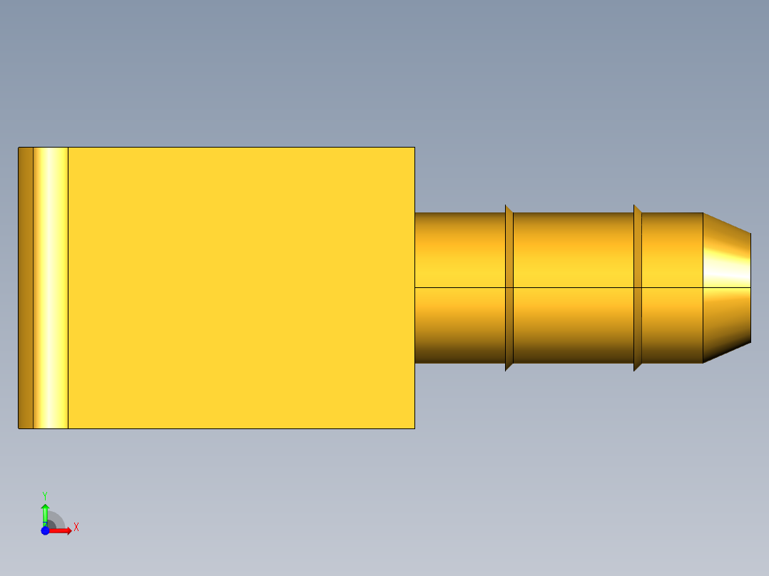 工业通用螺蚊管倒齿式工业硬管接头Male Elbow 229-4-1前视图