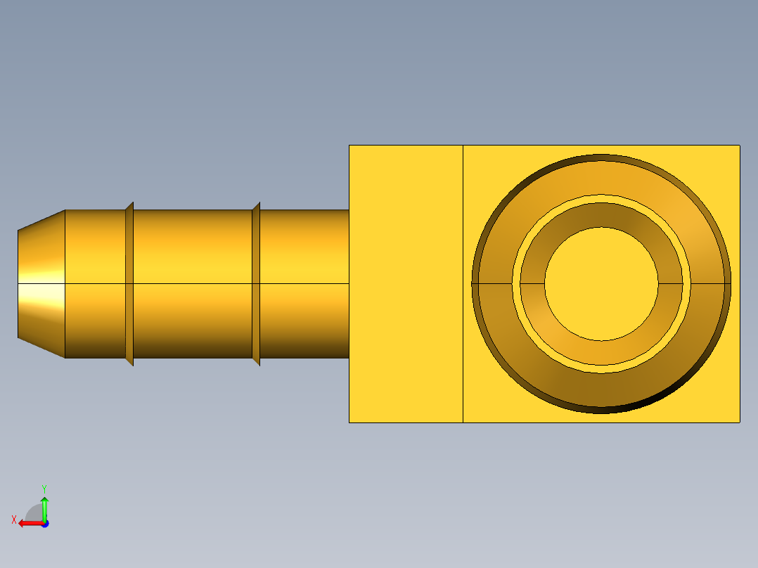 工业通用螺蚊管倒齿式工业硬管接头Male Elbow 229-4-1后视图