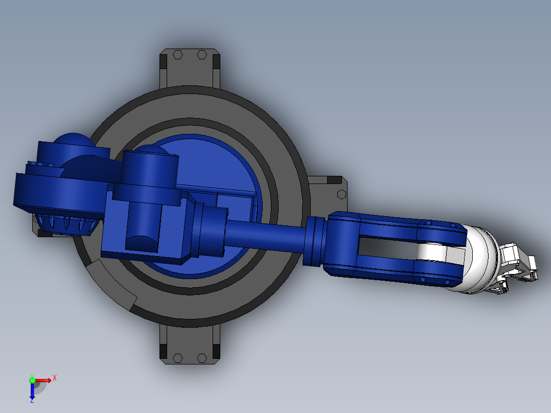 机械臂机械手俯视图
