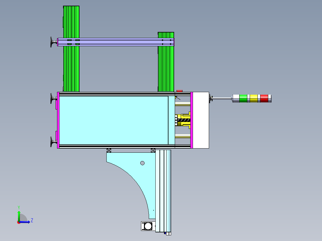 固化炉自动分料机sw21左视图