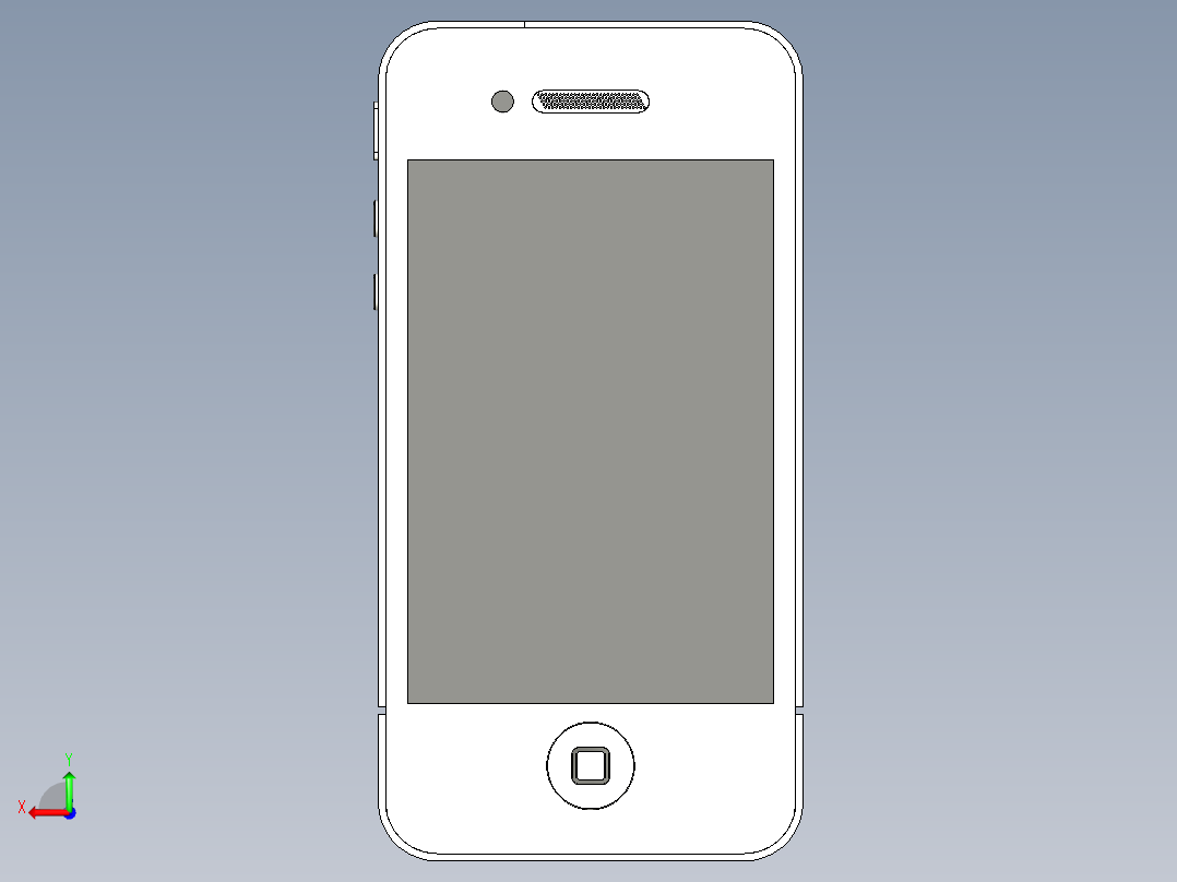IPhone4模型后视图