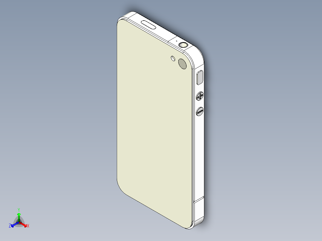IPhone4模型正等轴测图