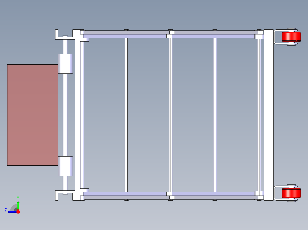 剪式移动提升输送机构右视图