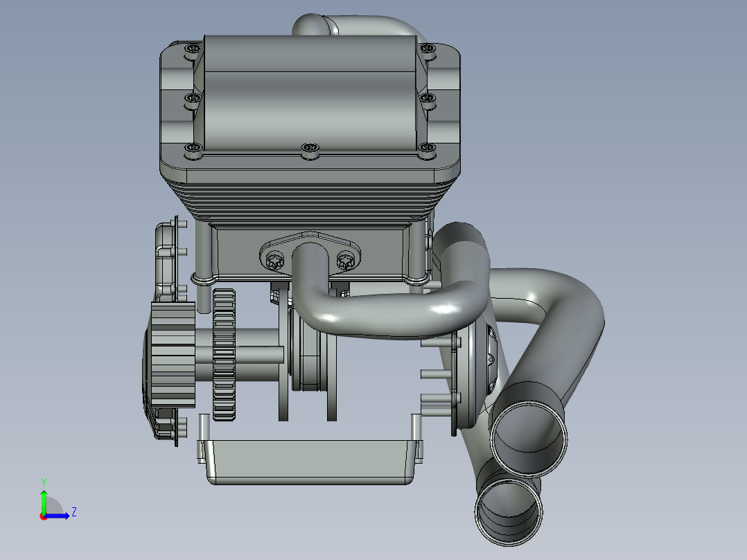 哈雷戴维森 V ROD 发动机左视图