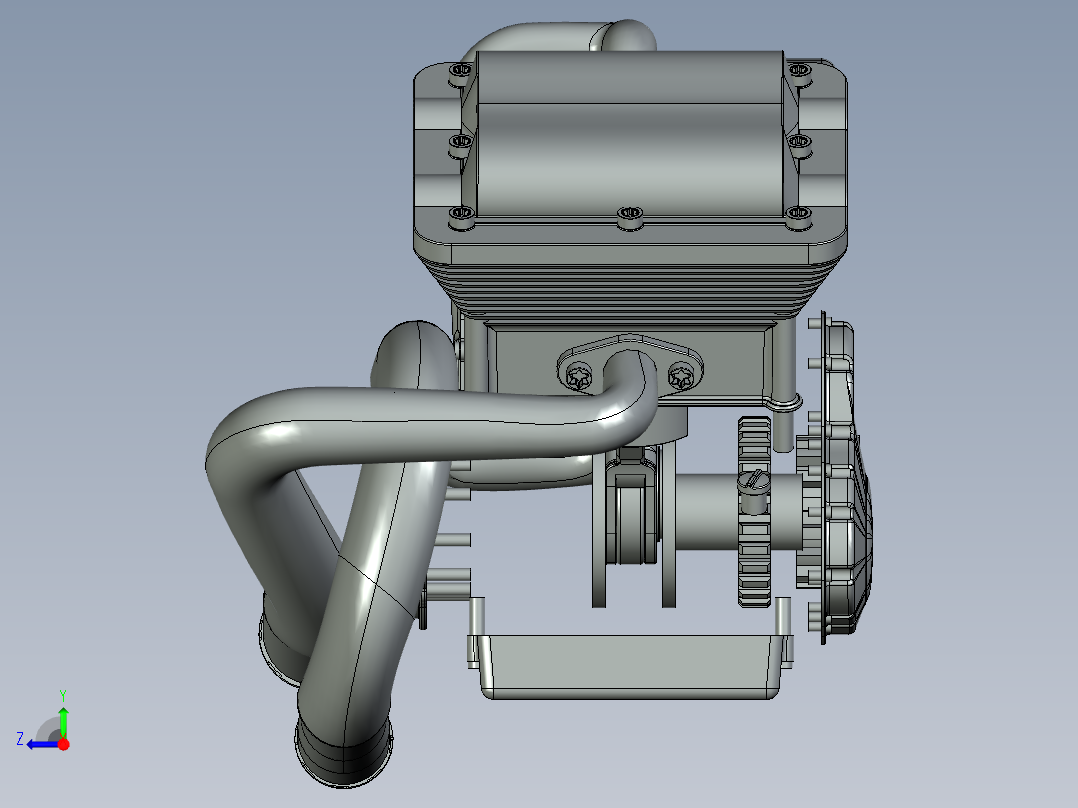 哈雷戴维森 V ROD 发动机右视图