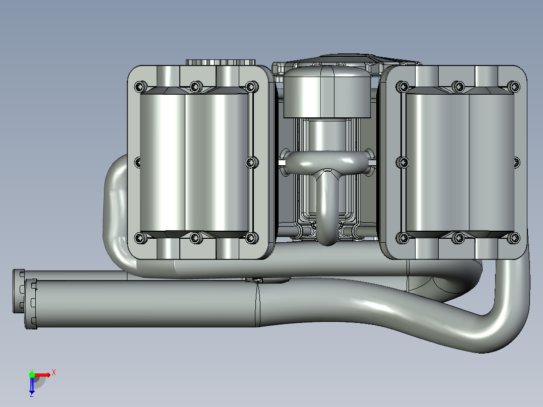 哈雷戴维森 V ROD 发动机俯视图
