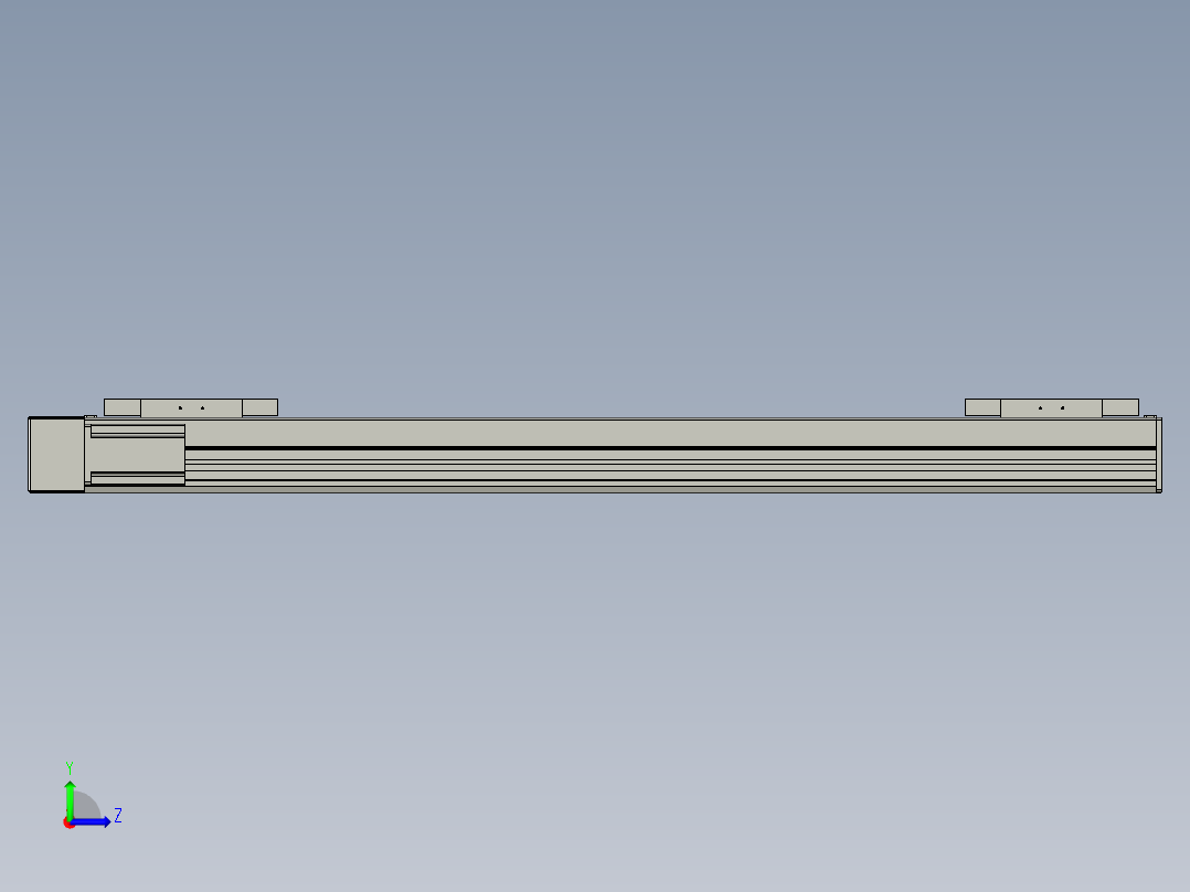直线模组WG-LHC12-S800-L设计图纸左视图