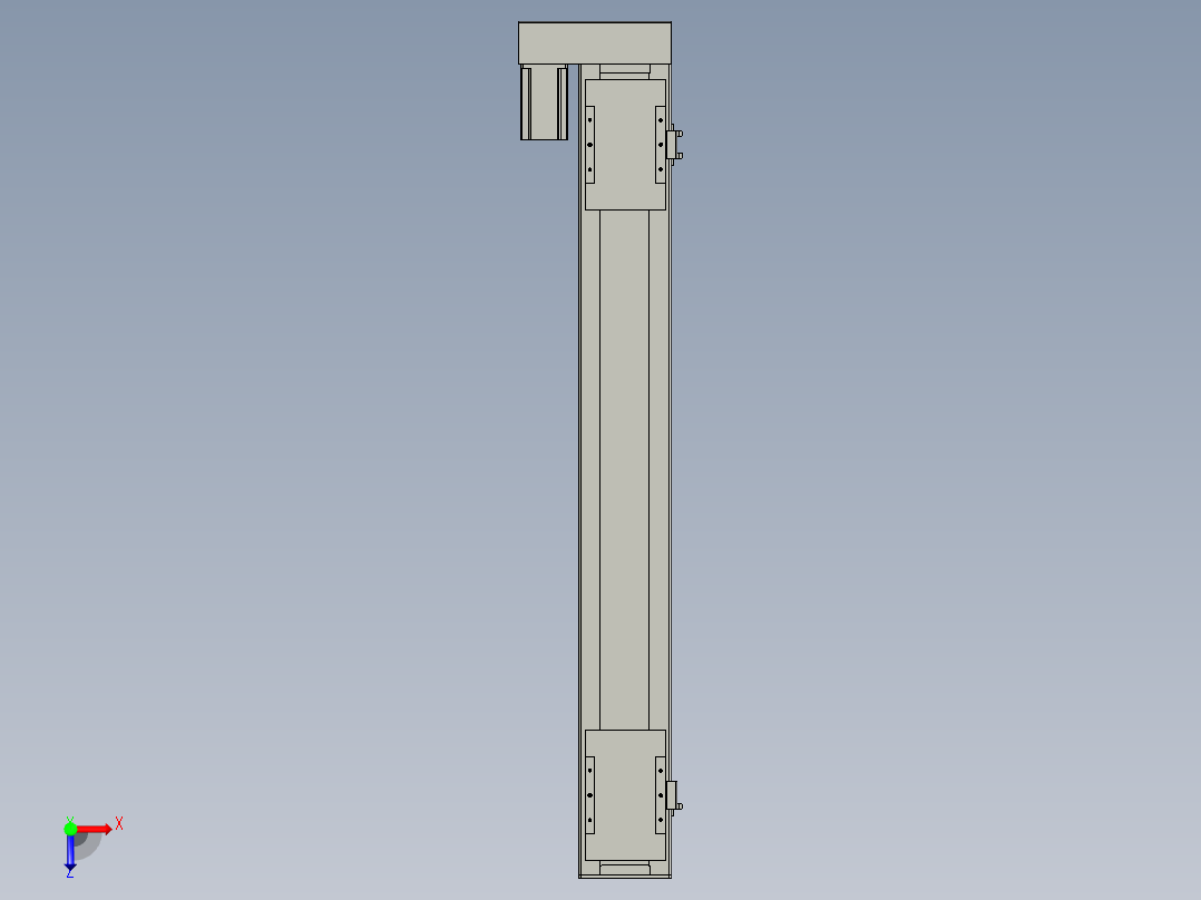 直线模组WG-LHC12-S800-L设计图纸俯视图