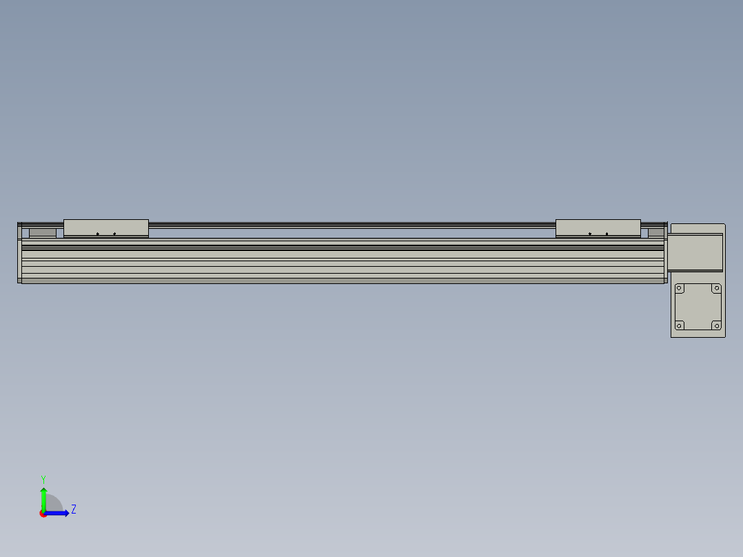 直线模组WG-LHB12-S600-RD设计图纸左视图