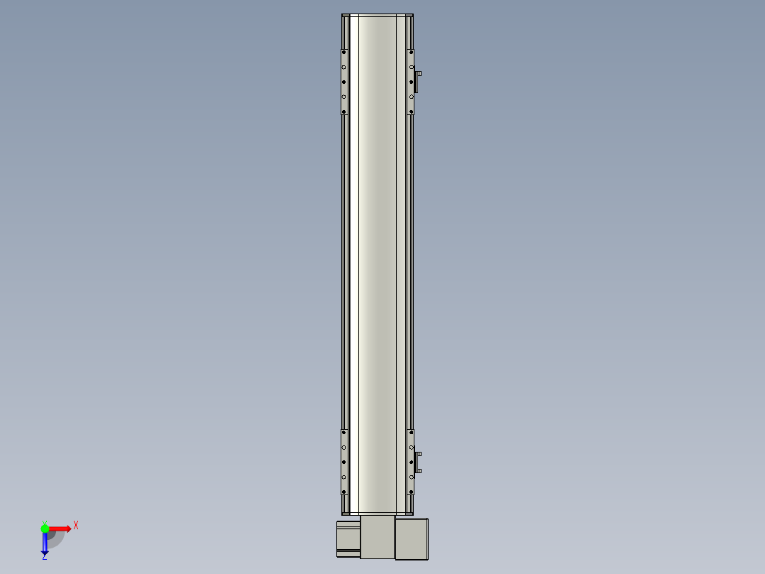 直线模组WG-LHB12-S600-RD设计图纸俯视图