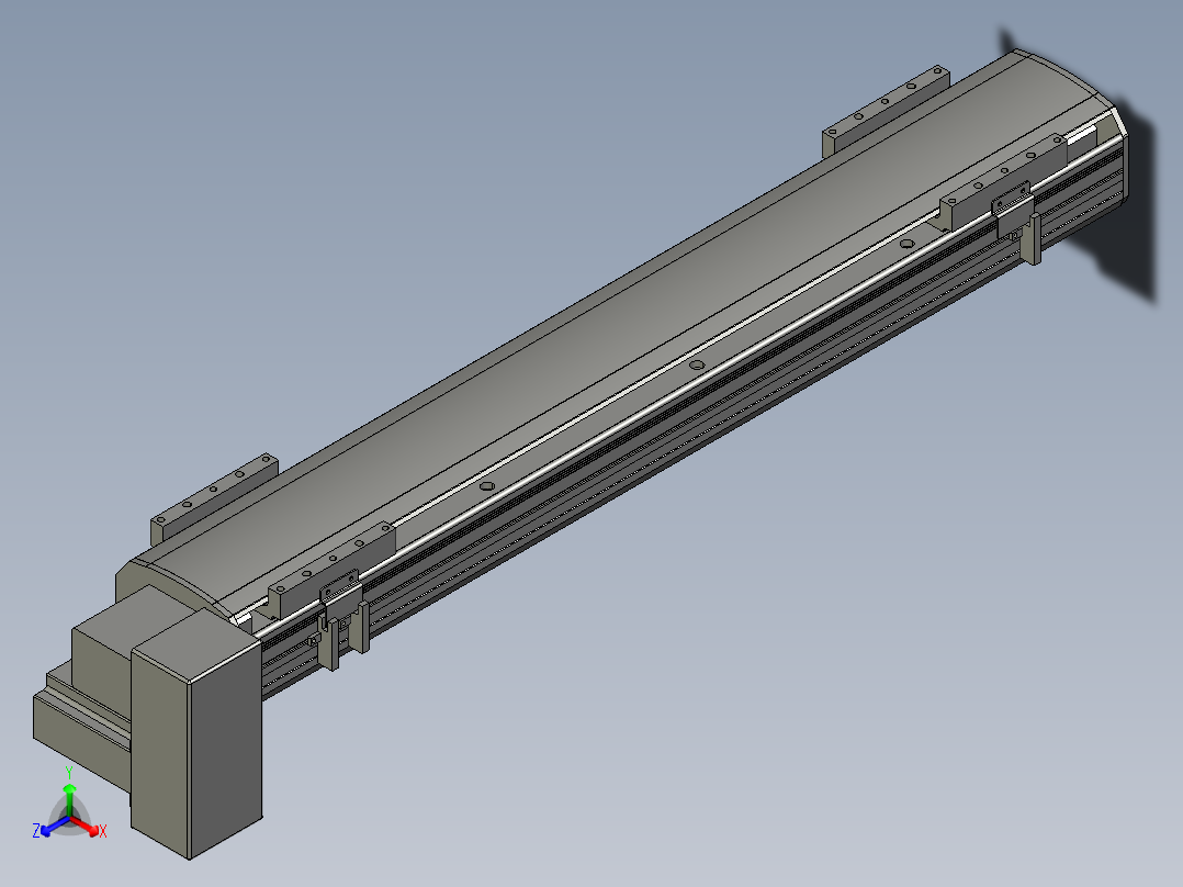 直线模组WG-LHB12-S600-RD设计图纸正等轴测图