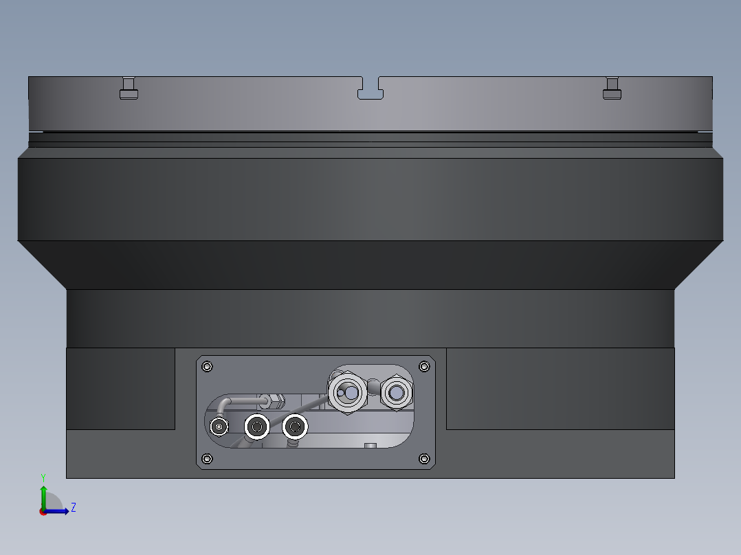 回转工作台组件模型左视图