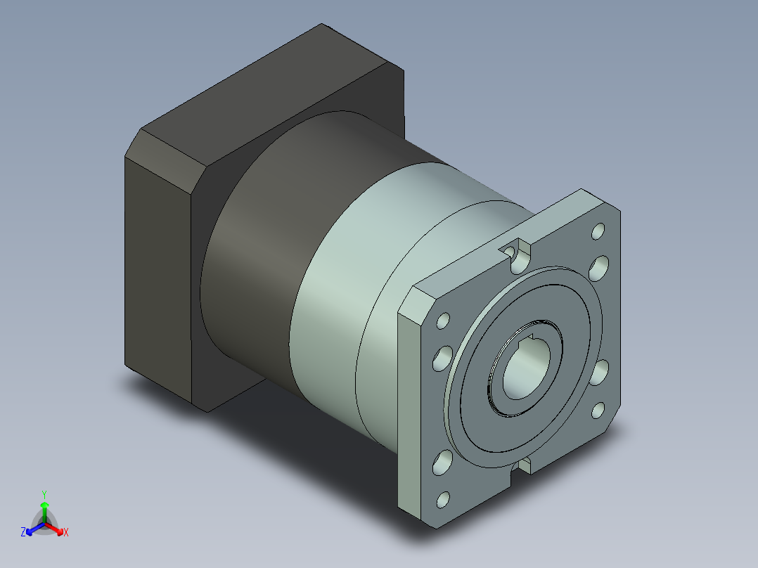 直齿孔PLF160-L1-LC 42-114.3-200-M12.stp正等轴测图