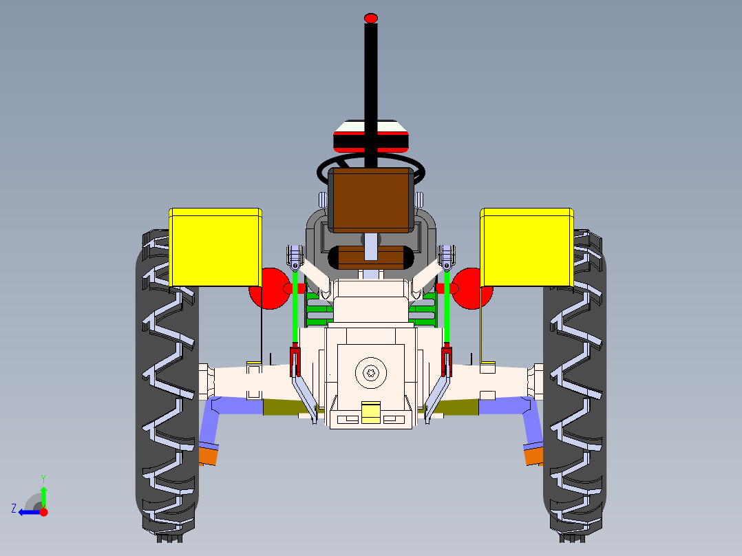 低速牵引拖车拖拉机右视图