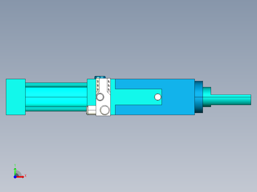 德克斯TUNKERS气缸数模SZK_40_1_A42_T12_TUENKERS前视图