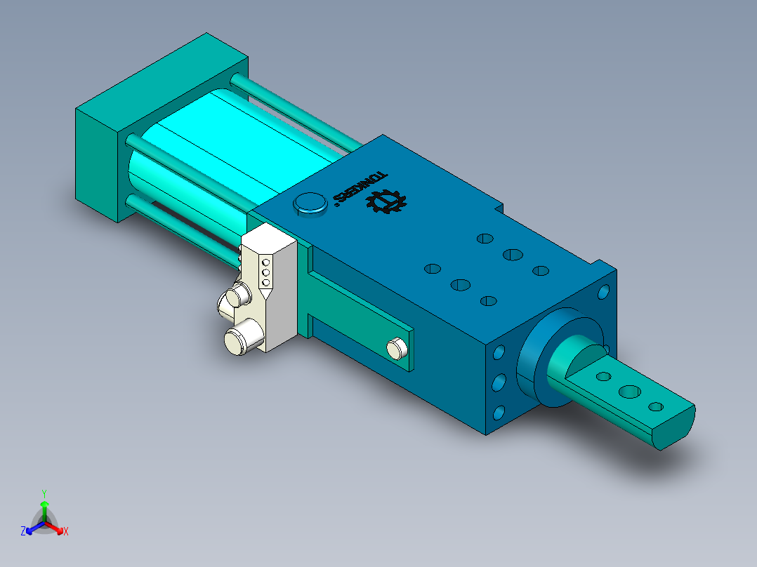 德克斯TUNKERS气缸数模SZK_40_1_A42_T12_TUENKERS正等轴测图