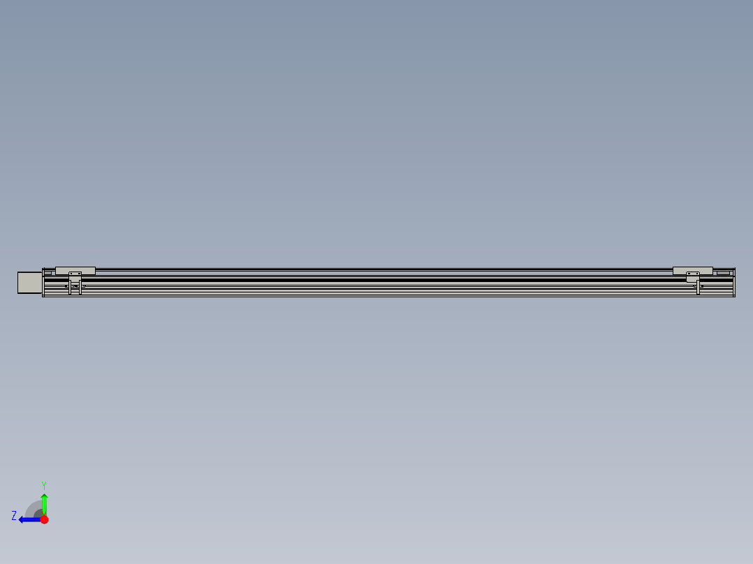 直线模组WG-LHB12-S1650-R(B)设计图纸右视图