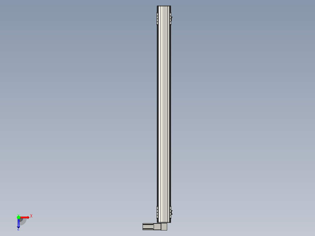 直线模组WG-LHB12-S1650-R(B)设计图纸俯视图