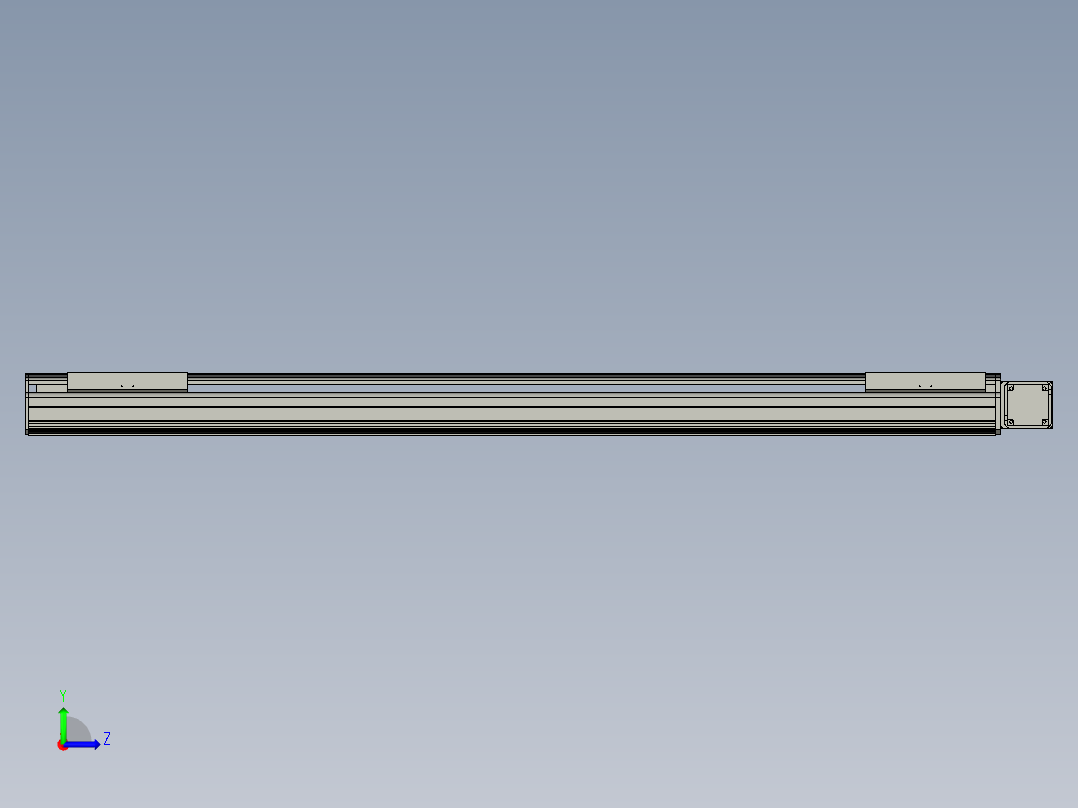 直线模组LHB21-L40-S1500-R(B)设计图纸左视图