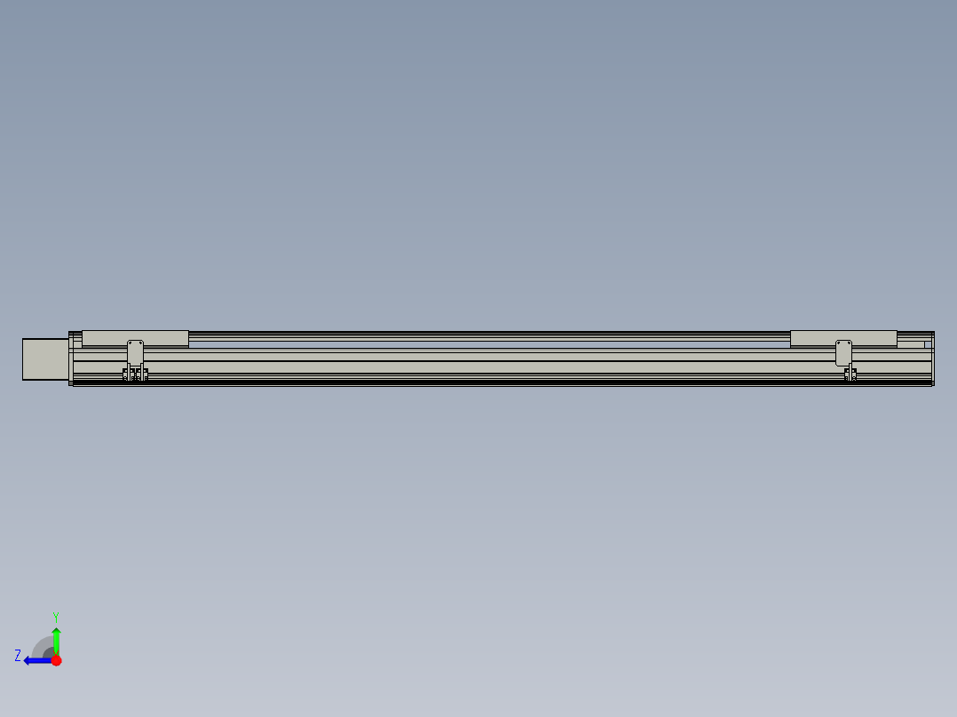直线模组LHB21-L40-S1500-R(B)设计图纸右视图